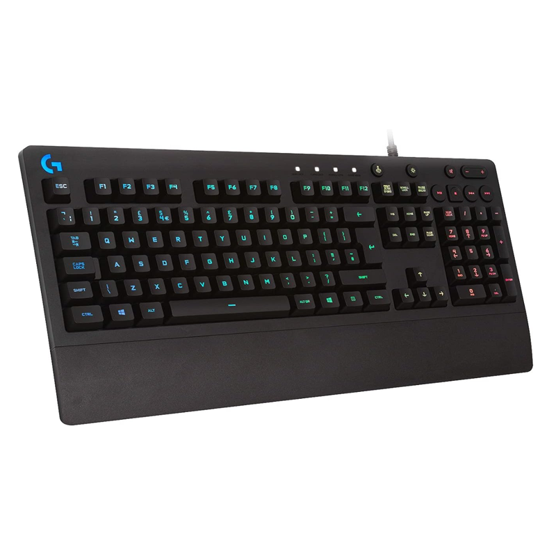 Logitech G213 Prodigy Gaming Keyboard, LIGHTSYNC RGB Backlit Keys, Spill-Resistant, Customizable Keys, Dedicated Multi-Media Keys – Black